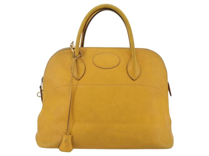 Hermès HERMES Bolide 31 Handtasche Leder 2in1 Gelb Gold Auth 145580 Golden - Ansicht 13