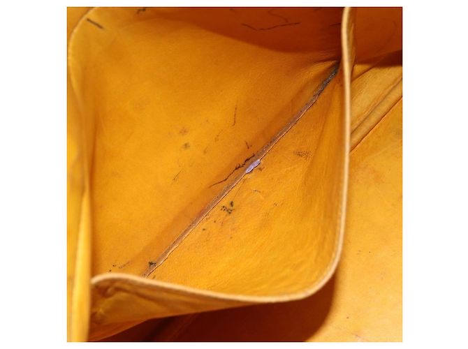 Hermès HERMES Bolide 31 Handtasche Leder 2in1 Gelb Gold Auth 145580 Golden - Ansicht 24