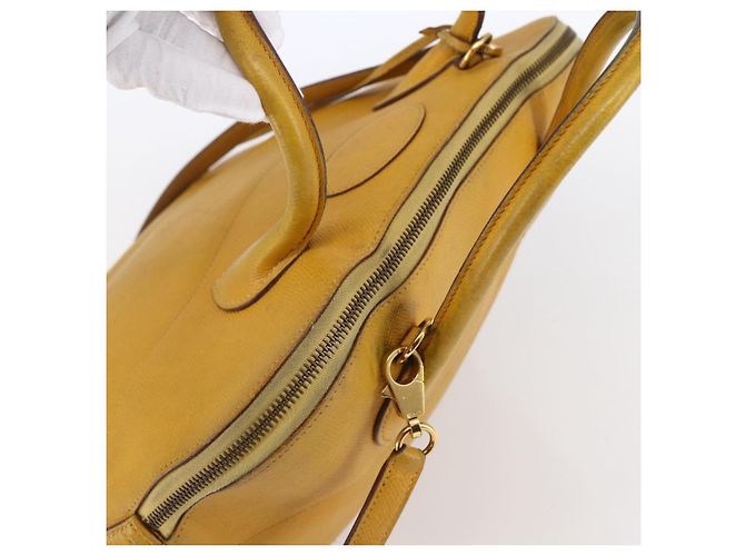 Hermès HERMES Bolide 31 Handtasche Leder 2in1 Gelb Gold Auth 145580 Golden - Ansicht 6