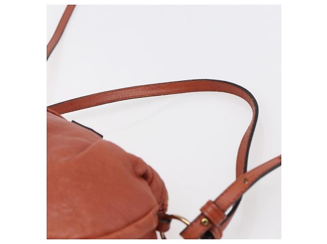 Chloé Borsa a Mano Chloe in Pelle 2 in 1 Arancione Oro Auth BA7804 D'oro - vista 14