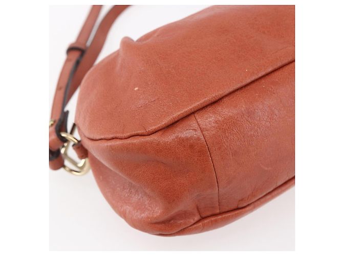 Chloé Borsa a Mano Chloe in Pelle 2 in 1 Arancione Oro Auth BA7804 D'oro - vista 16
