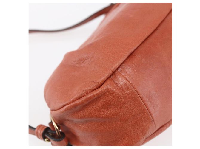 Chloé Borsa a Mano Chloe in Pelle 2 in 1 Arancione Oro Auth BA7804 D'oro - vista 18
