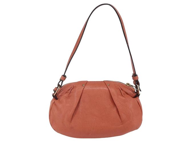 Chloé Borsa a Mano Chloe in Pelle 2 in 1 Arancione Oro Auth BA7804 D'oro - vista 2