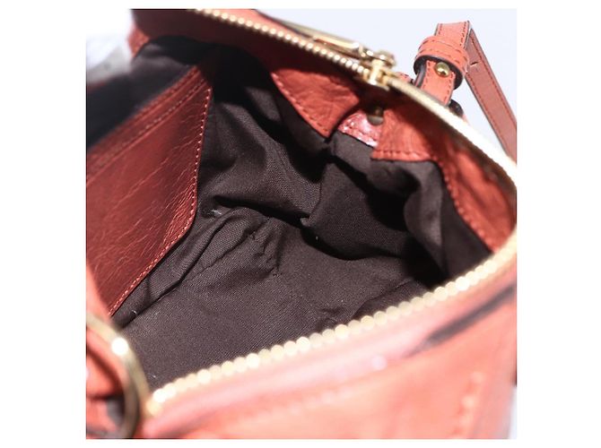 Chloé Borsa a Mano Chloe in Pelle 2 in 1 Arancione Oro Auth BA7804 D'oro - vista 20