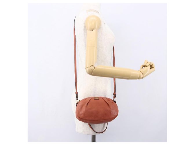 Chloé Borsa a Mano Chloe in Pelle 2 in 1 Arancione Oro Auth BA7804 D'oro - vista 23