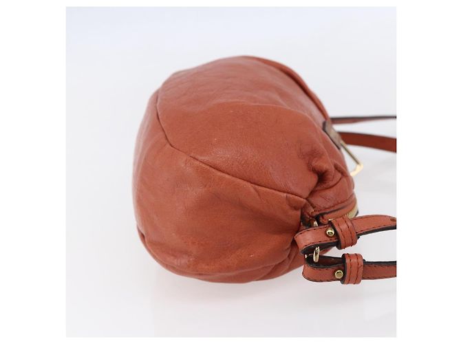 Chloé Borsa a Mano Chloe in Pelle 2 in 1 Arancione Oro Auth BA7804 D'oro - vista 4