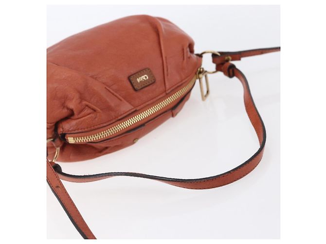 Chloé Borsa a Mano Chloe in Pelle 2 in 1 Arancione Oro Auth BA7804 D'oro - vista 7