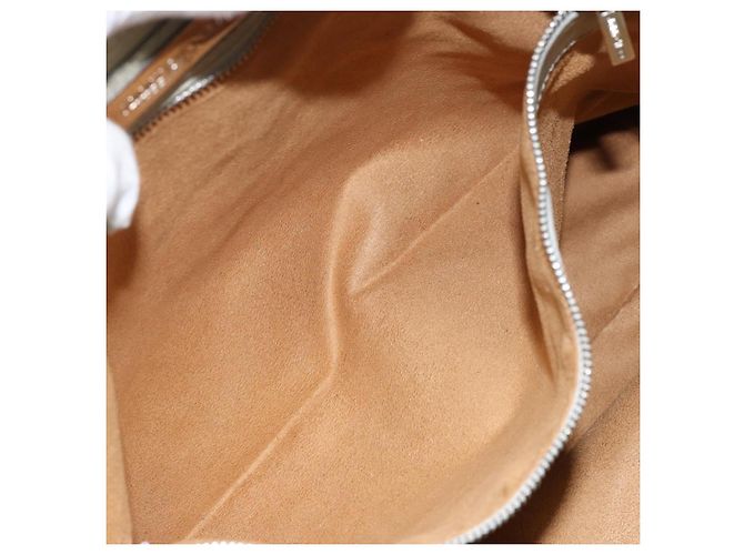 Borsa tote in pelle beige argento con borchie Jimmy Choo Auth bs30825 - vista 12