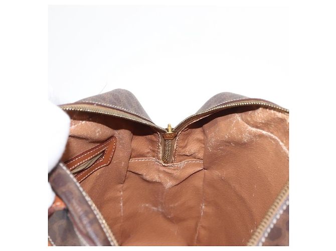 Céline Borsa a mano in tela Macadam CELINE in pelle PVC marrone oro Auth 152578 D'oro - vista 20