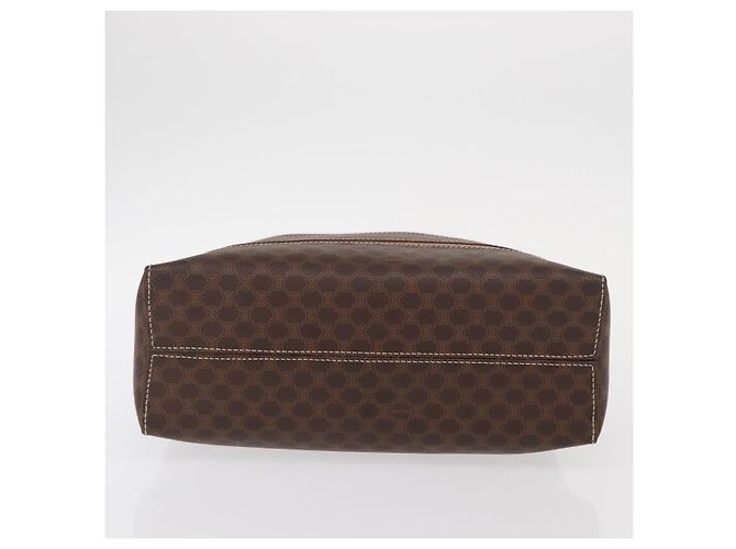 Céline Borsa a mano in tela Macadam CELINE in pelle PVC marrone oro Auth 152578 D'oro - vista 5