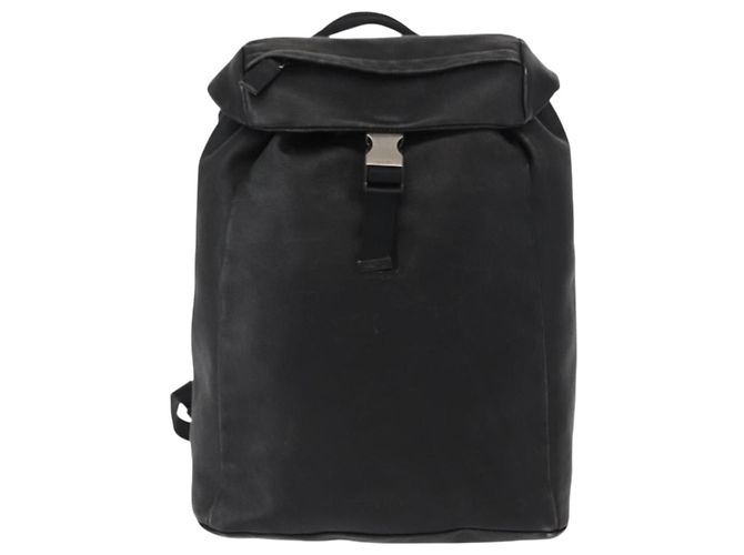 Zaino in pelle nera e argento PRADA Auth 121332 Nero - vista 13