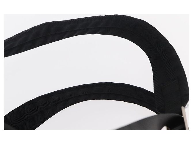 Zaino in pelle nera e argento PRADA Auth 121332 Nero - vista 15
