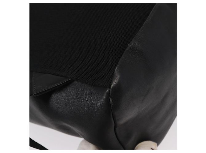 Zaino in pelle nera e argento PRADA Auth 121332 Nero - vista 18