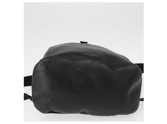 Zaino in pelle nera e argento PRADA Auth 121332 Nero - vista 5