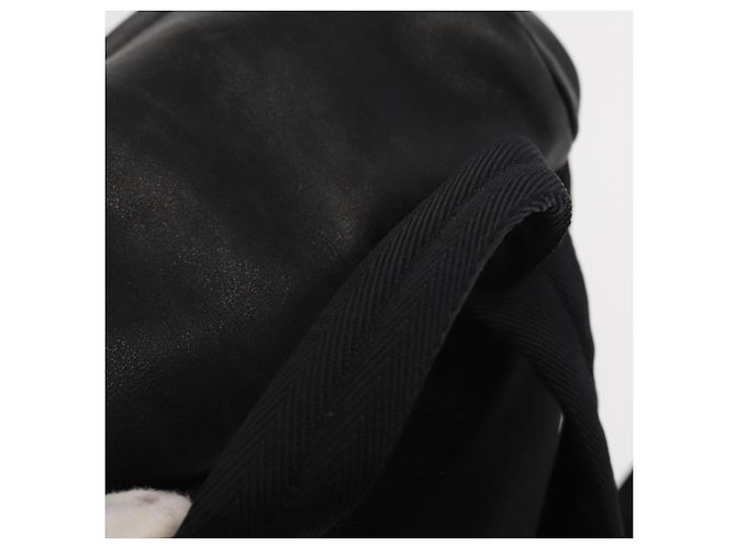 Zaino in pelle nera e argento PRADA Auth 121332 Nero - vista 7
