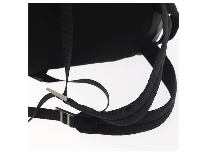 Zaino in pelle nera e argento PRADA Auth 121332 Nero - vista 8