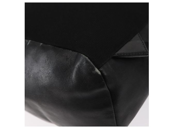 Zaino in pelle nera e argento PRADA Auth 121332 Nero - vista 9