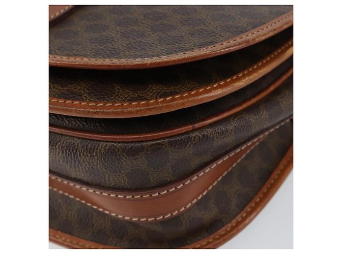 Céline Borsa a spalla in tela Macadam CELINE in pelle PVC marrone oro Auth bs31023 D'oro - vista 14