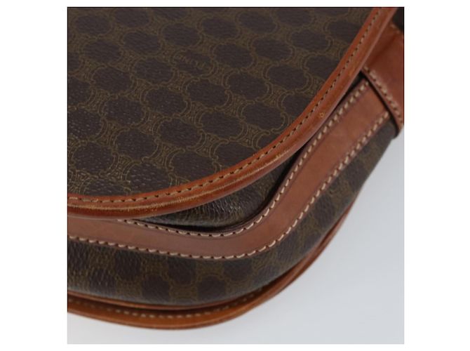 Céline Borsa a spalla in tela Macadam CELINE in pelle PVC marrone oro Auth bs31023 D'oro - vista 16