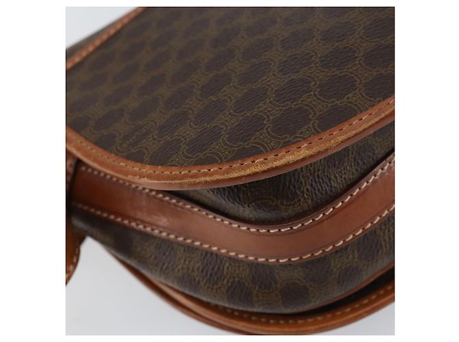 Céline Borsa a spalla in tela Macadam CELINE in pelle PVC marrone oro Auth bs31023 D'oro - vista 17