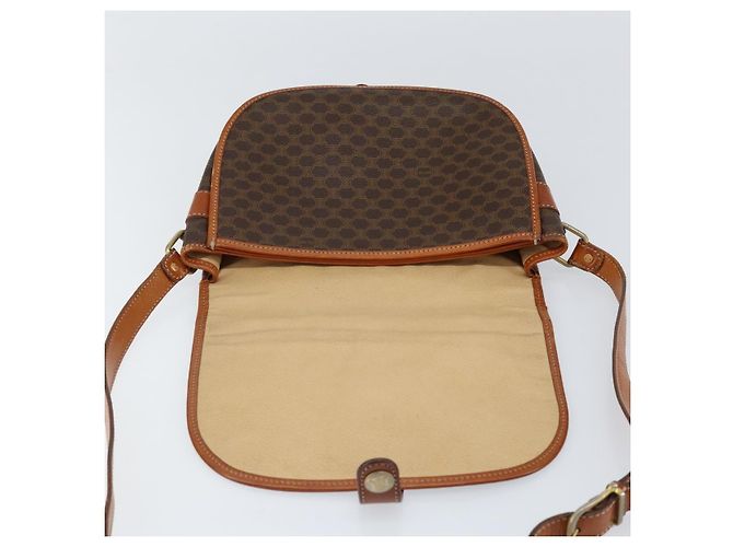 Céline Borsa a spalla in tela Macadam CELINE in pelle PVC marrone oro Auth bs31023 D'oro - vista 19