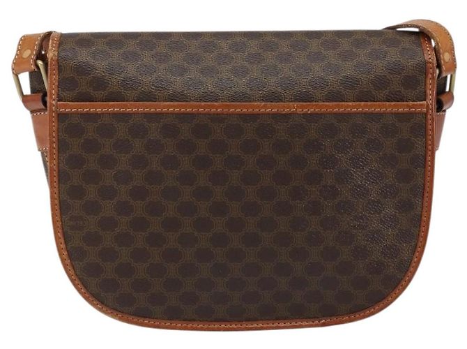 Céline Borsa a spalla in tela Macadam CELINE in pelle PVC marrone oro Auth bs31023 D'oro - vista 2