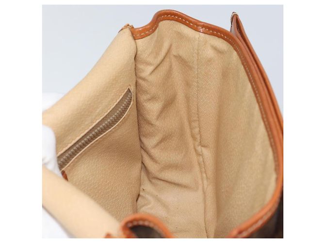 Céline Borsa a spalla in tela Macadam CELINE in pelle PVC marrone oro Auth bs31023 D'oro - vista 21