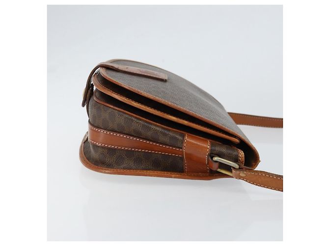 Céline Borsa a spalla in tela Macadam CELINE in pelle PVC marrone oro Auth bs31023 D'oro - vista 3