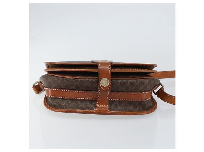 Céline Borsa a spalla in tela Macadam CELINE in pelle PVC marrone oro Auth bs31023 D'oro - vista 5