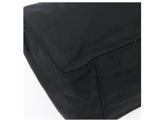 PRADA Borsa a mano in nylon nero argento Auth bs31144 - vista 14