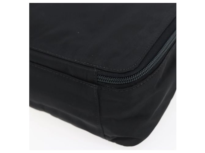 PRADA Borsa a mano in nylon nero argento Auth bs31144 - vista 15