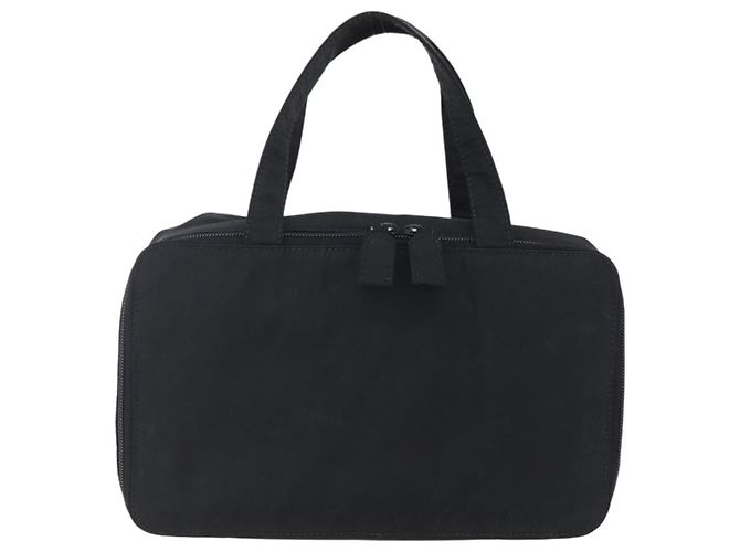 PRADA Borsa a mano in nylon nero argento Auth bs31144 - vista 2