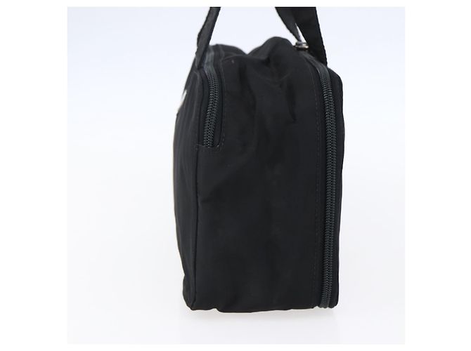 PRADA Borsa a mano in nylon nero argento Auth bs31144 - vista 4