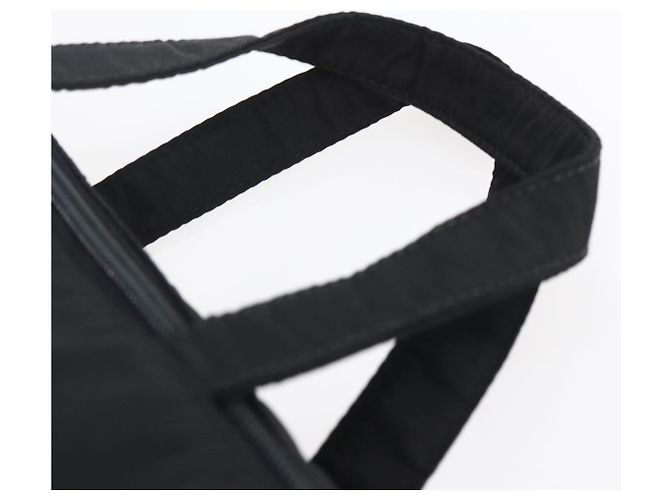 PRADA Borsa a mano in nylon nero argento Auth bs31144 - vista 8