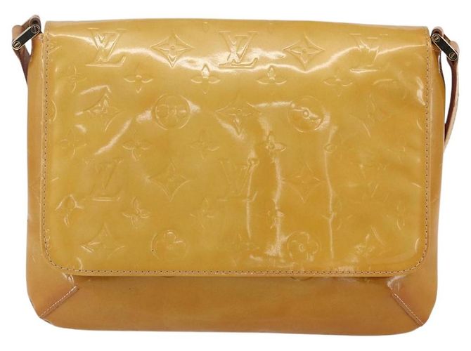 LOUIS VUITTON Borsa Thompson Street Monogram Vernis Beige M91301 LV Auth gh1343 - vista 13