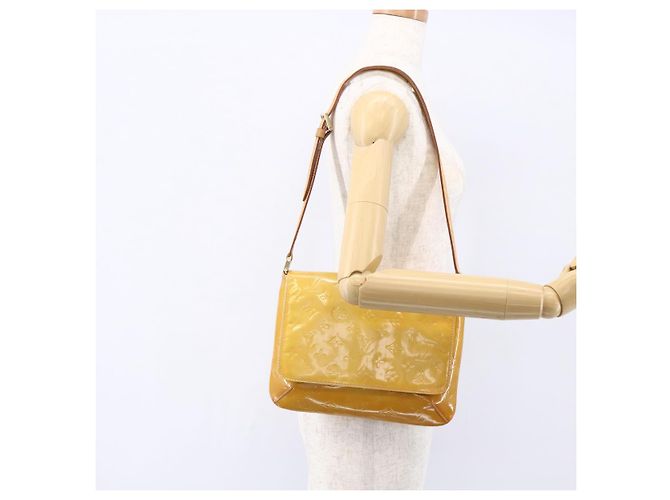 LOUIS VUITTON Borsa Thompson Street Monogram Vernis Beige M91301 LV Auth gh1343 - vista 20