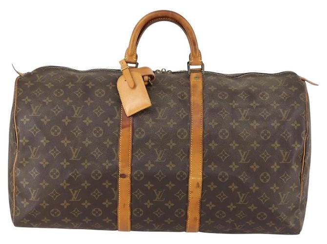 LOUIS VUITTON Borsa Boston Monogram Keepall 55 M41424 LV Auth 151137 Monogramma - vista 13