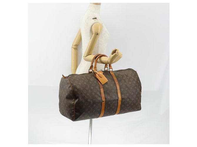 LOUIS VUITTON Borsa Boston Monogram Keepall 55 M41424 LV Auth 151137 Monogramma - vista 22