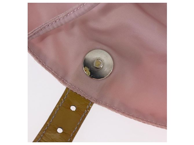 Zaino PRADA in nylon rosa argento Auth 153366 - vista 10