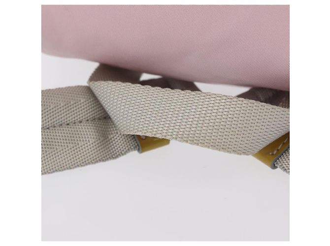 Zaino PRADA in nylon rosa argento Auth 153366 - vista 14