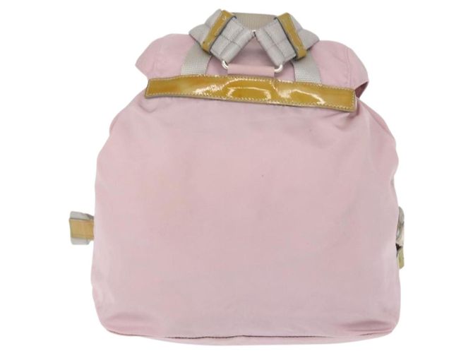 Zaino PRADA in nylon rosa argento Auth 153366 - vista 2