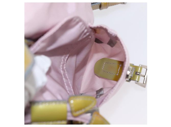Zaino PRADA in nylon rosa argento Auth 153366 - vista 30