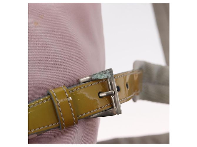 Zaino PRADA in nylon rosa argento Auth 153366 - vista 9