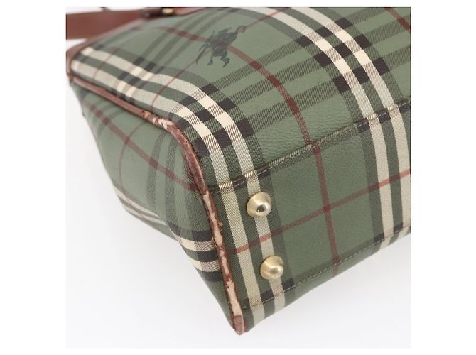 Autre Marque Borsa Tote Nova Check in PVC pelle verde oro Auth 152895 D'oro - vista 14
