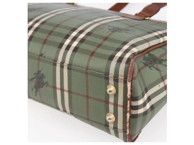 Autre Marque Borsa Tote Nova Check in PVC pelle verde oro Auth 152895 D'oro - vista 15