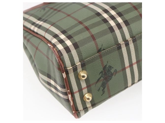 Autre Marque Borsa Tote Nova Check in PVC pelle verde oro Auth 152895 D'oro - vista 16