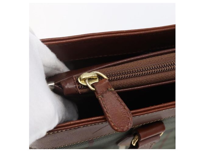 Autre Marque Borsa Tote Nova Check in PVC pelle verde oro Auth 152895 D'oro - vista 18
