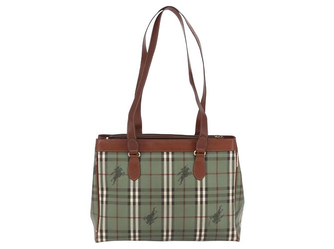 Autre Marque Borsa Tote Nova Check in PVC pelle verde oro Auth 152895 D'oro - vista 2