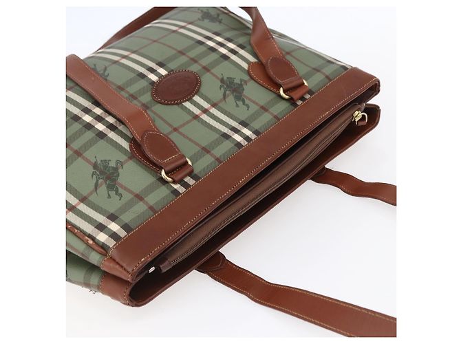 Autre Marque Borsa Tote Nova Check in PVC pelle verde oro Auth 152895 D'oro - vista 6