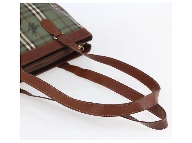 Autre Marque Borsa Tote Nova Check in PVC pelle verde oro Auth 152895 D'oro - vista 7